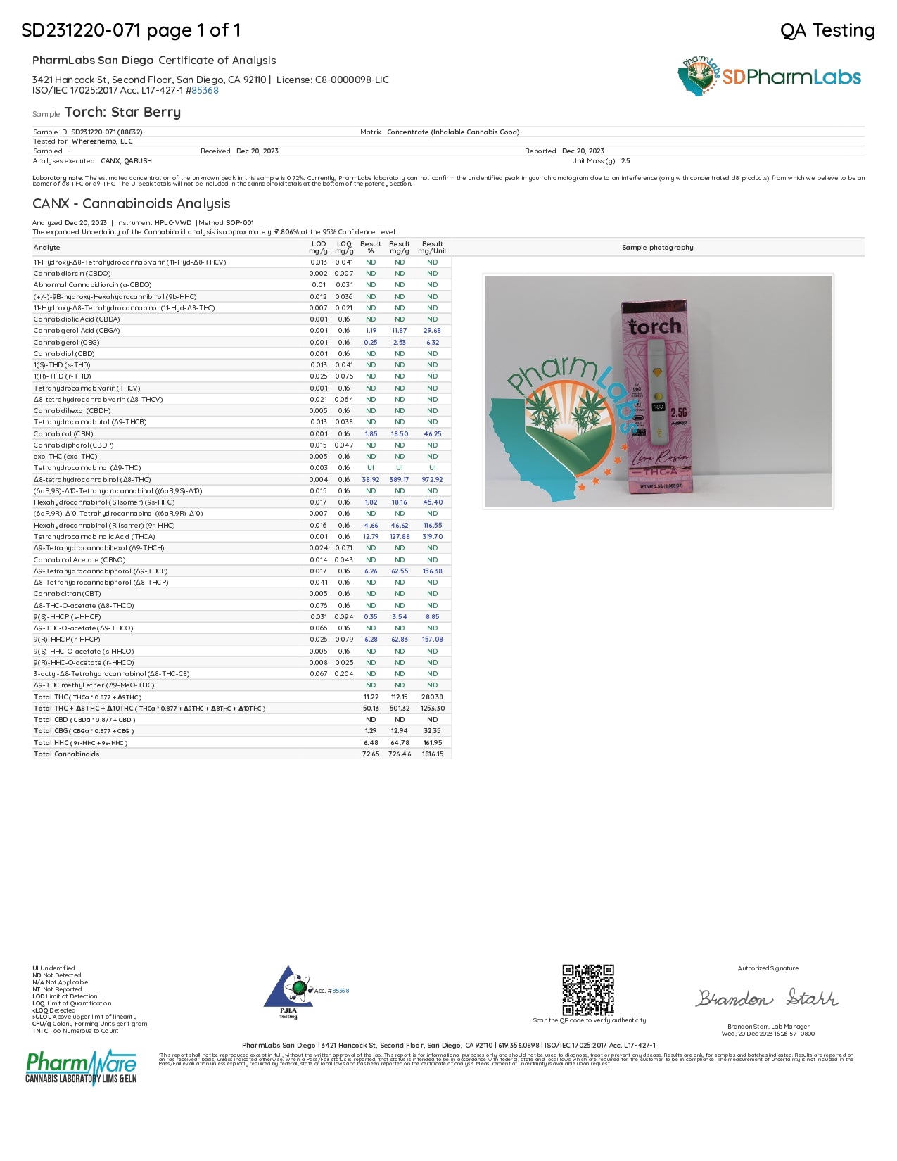 Torch THC-A Live Rosin Disposable | 2.5g - Image 20