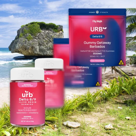 URB D8D9 THC Gummies 3,500MG sour waterberry
