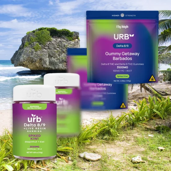 URB D8D9 THC Gummies 3,500MG spiked kiwi