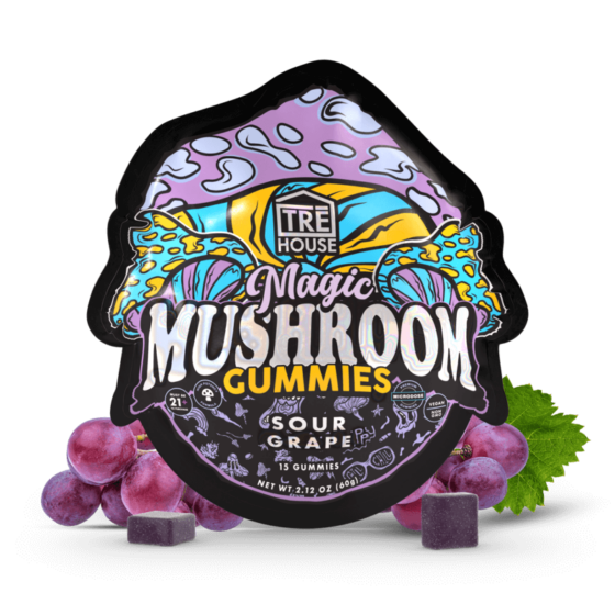 Magic Mushroom Gummies Sour Grape - TRĒ House