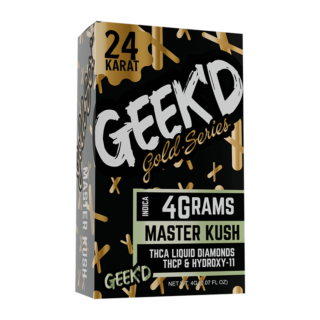 Live Resin Delta 8 THC Vape Pen with THC-A - Master Kush (Indica) - 4g - Geek'd