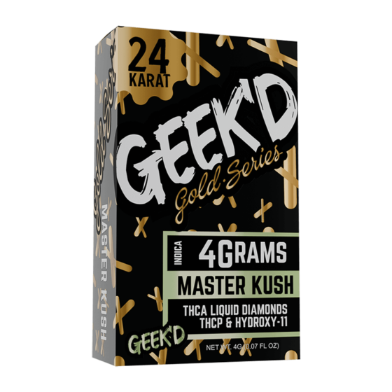 Live Resin Delta 8 THC Vape Pen with THC-A - Master Kush (Indica) - 4g - Geek'd