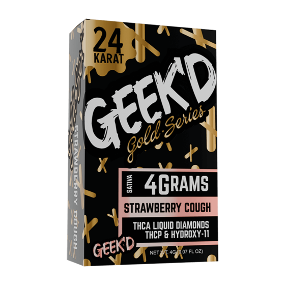 Geek'd - THCA Vape Device - 24K - 4g - Strawberry Cough (Sativa)