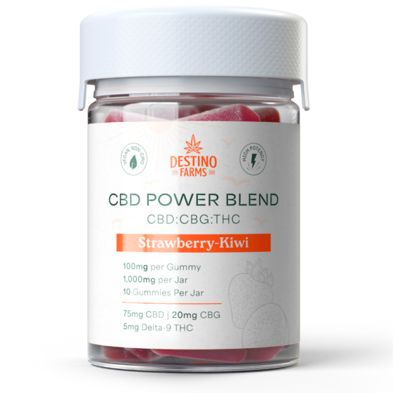 Destino Farms CBD Power Blend Gummies 630mg - Strawberry-Kiwi