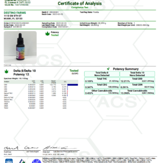 Destino Farms Full Spectrum Sublingual Tincture CBD 1500mg