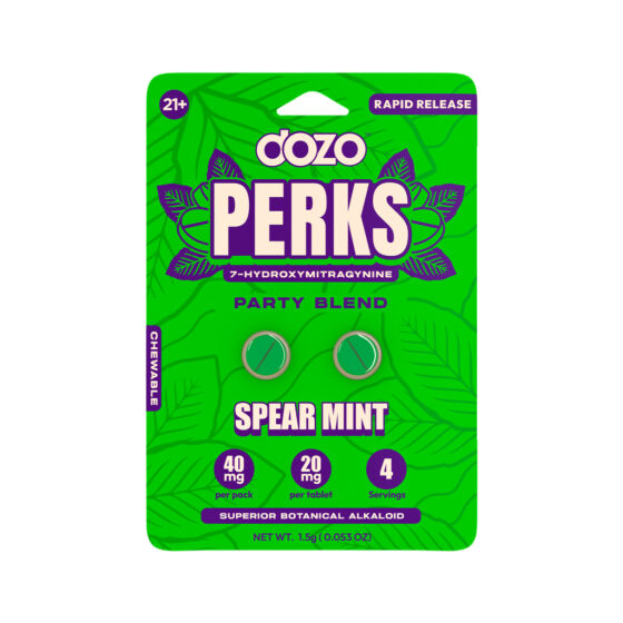 Dozo Perks 7-Hydroxymitragynine 2ct Tablets - Spear Mint