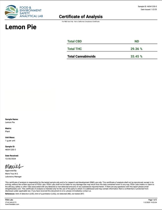 Destino farms flower 3.5 Indoor - Lemon Pie (Sativa)