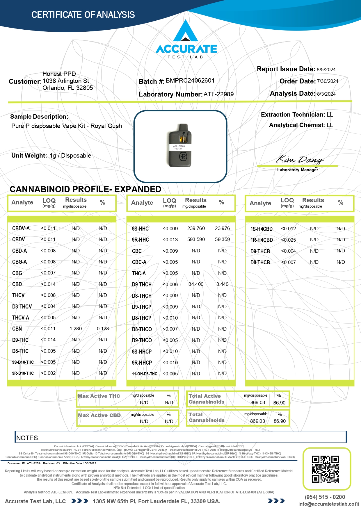 Pushin P's Black Market Disposable Vape Kit 1g THCH Blend - Royal Gush (Hybrid) - Image 2