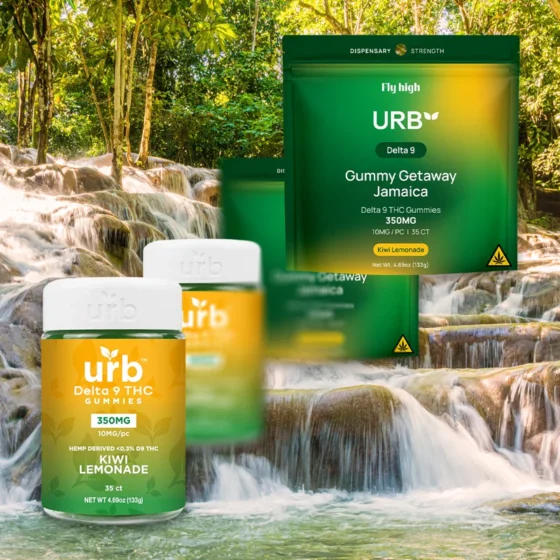 Urb Delta 9 THC Gummies Kiwi Lemonade