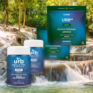 Urb Delta 9 THC Gummies sour blueberry