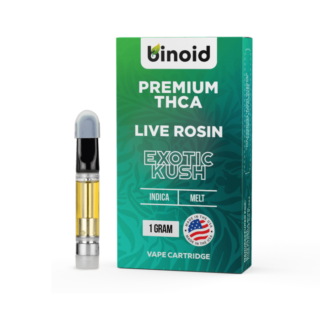 Binoid THCA Live Rosin Cartridge 1g - Exotic Kush (Indica)