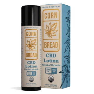 Cornbread CBD Lotion 25mg CBD THC 1mg menthol formula