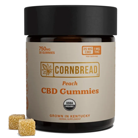 Cornbread Peach CBD Gummies 750mg