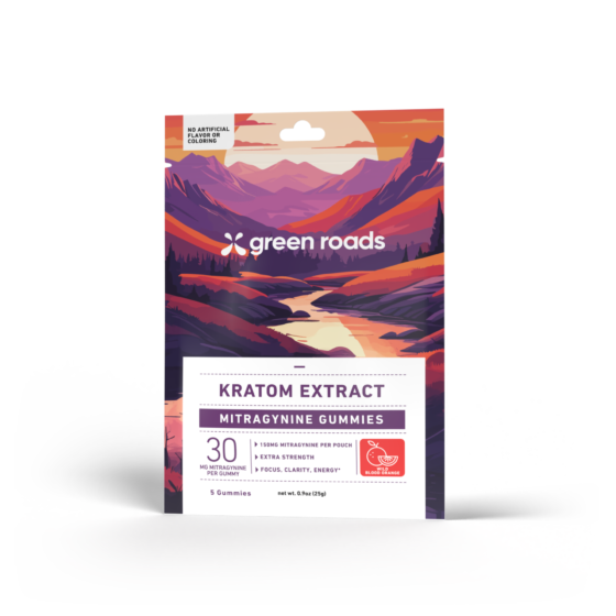 Green Roads Kratom Extract Mitragynine Gummies 150mg Wild-Blood-Orange