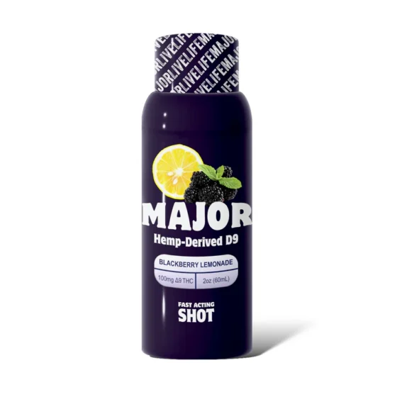 Major Fast Acting D9 THC Shot 100mg blackberry lemonade