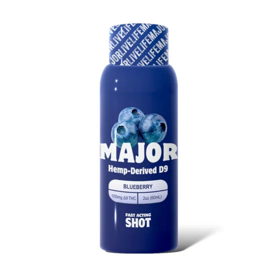 Major Fast Acting D9 THC Shot 100mg blue berry