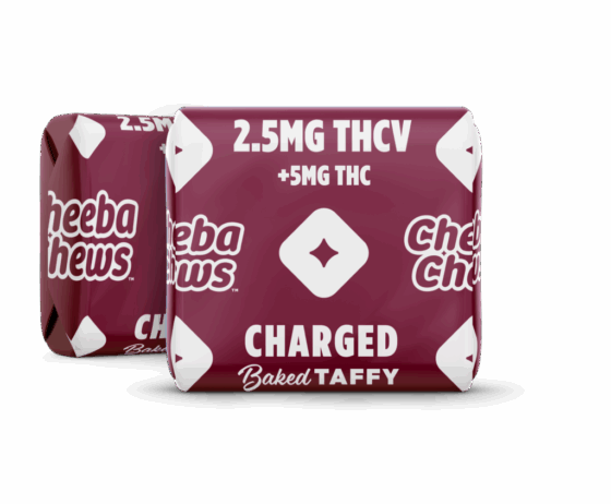 Cheeba Chews Charged Chews 5mg D9 THC 2.5mg THCV – Mocha Chocolate Taffy