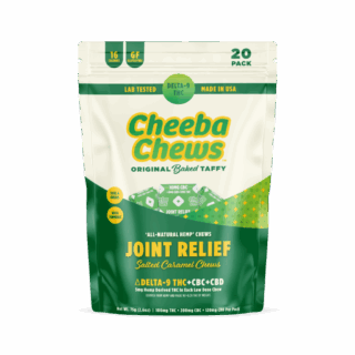 Cheeba Chews Joint Relief Chews 5mg D9 THC 10mg CBC 6mg CBD – Salted Caramel Chews