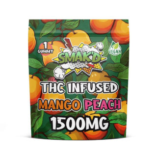 Smak'd THC Infused 1500mg Gummies - 60CT - Mango Peach