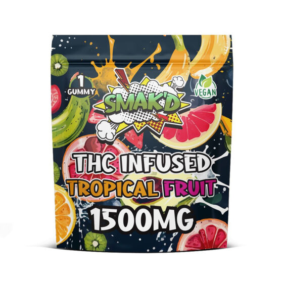 Smak'd THC Infused 1500mg Gummies - 60CT - Tropical Fruit