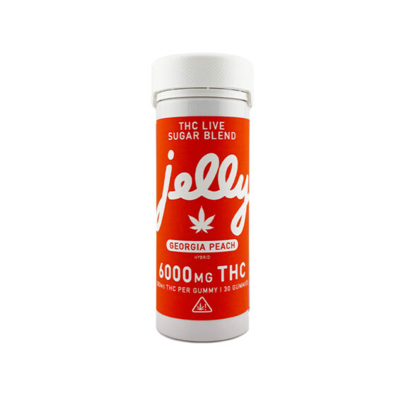 Jelly Georgia Peach thca gummy jar