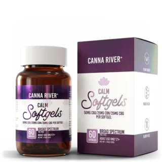 Canna River Broad Spectrum THC Free CBD Calm Softgels 60ct
