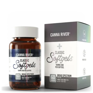 Canna River Broad Spectrum THC Free CBD Softgels 100mg