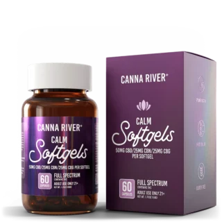 Canna River Full Spectrum THC CBD Calm Softgels 60ct
