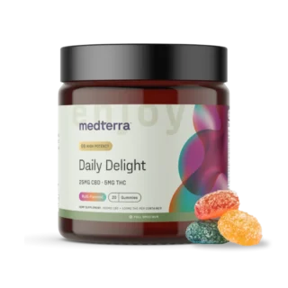 Medterra Daily Delight Full Spectrum CBD + THC Gummies Multi-Flavored 20ct