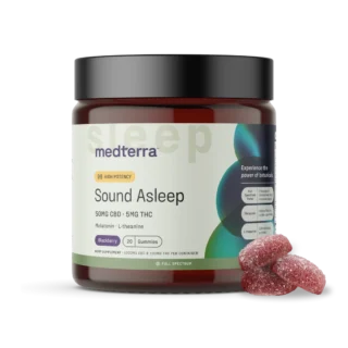 Medterra Sound Asleep Full Spectrum CBD + THC Gummies Blackberry 20ct