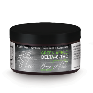 Bottle & Tree Delta 8 Gummies 25mg - Apple Rings