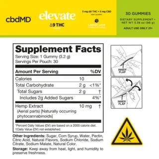 CBDMD-ELEVATE GUMMIES-DELTA 9 + CBD