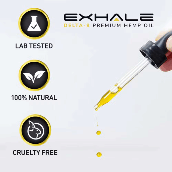 Exhale Delta 8 Premium Hemp Oil 600mg - Image 2