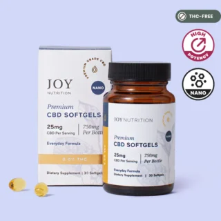 Joy Organics Broad Spectrum CBD EveryDay Formula Softgels - 100mg