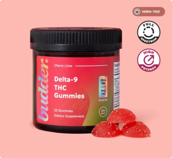 Joy Organics Budder Delta 9 THC Gummies 5mg Cherry Lime