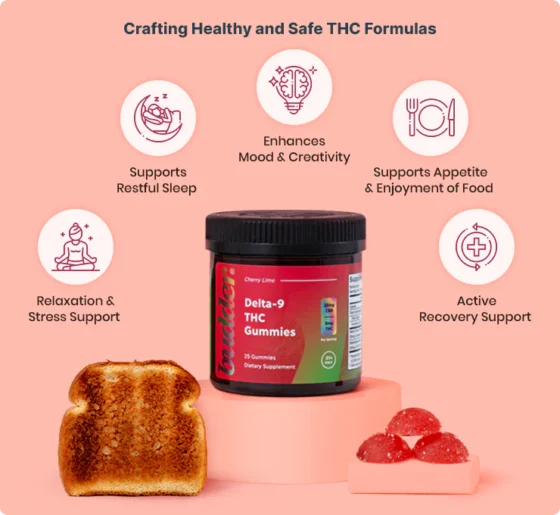 Joy Organics Budder Delta 9 THC Gummies 5mg Cherry Lime - Image 2