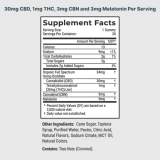 Joy Organics CBD Sleep Gummies with CBN & THC - Mixed Berry