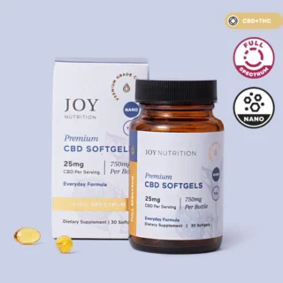 Joy Organics Full Spectrum CBD Everyday Formula Softgels 25mg