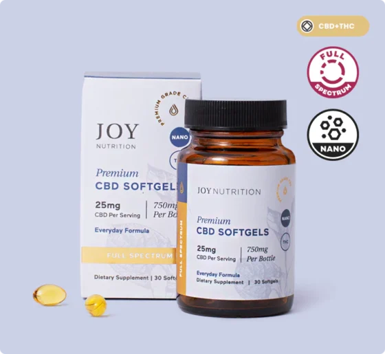 Joy Organics Full Spectrum CBD Everyday Formula Softgels 25mg