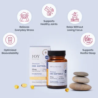 Joy Organics Full Spectrum CBD Everyday Formula Softgels 25mg