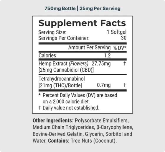 Joy Organics Full Spectrum CBD Everyday Formula Softgels 25mg - Image 4