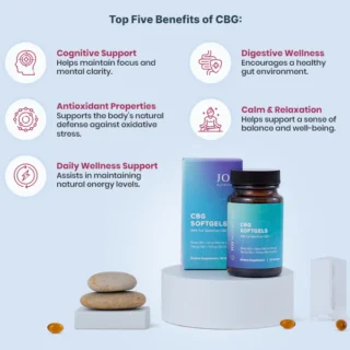 Joy Organics Full Spectrum CBG softgels with CBD - 50mg