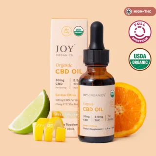 Joy Organics Full Spectrum Delta 9 THC Tincture 30mg - Citrus