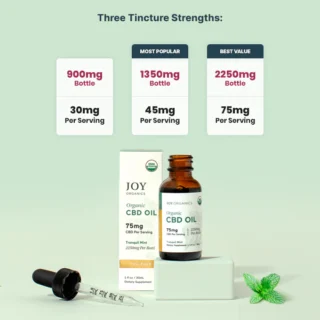 Joy Organics Organic Broad Spectrum CBD Tincture - Tranquil Mint