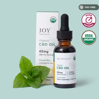 Joy Organics Organic Broad Spectrum CBD Tincture - Tranquil Mint