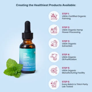 Joy Organics Organic CBD + CBG Tincture 30mg - Tranquil Mint