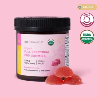 Joy Organics Organic Full Spectrum CBD Gummies - Raspberry Lemonade