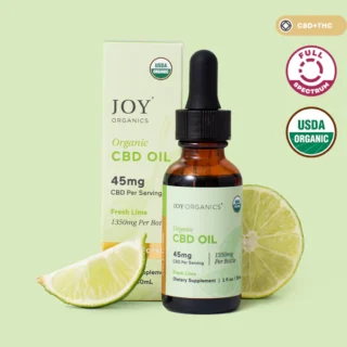 Joy Organics Organic Full Spectrum CBD Tincture with THC - Fresh Lime