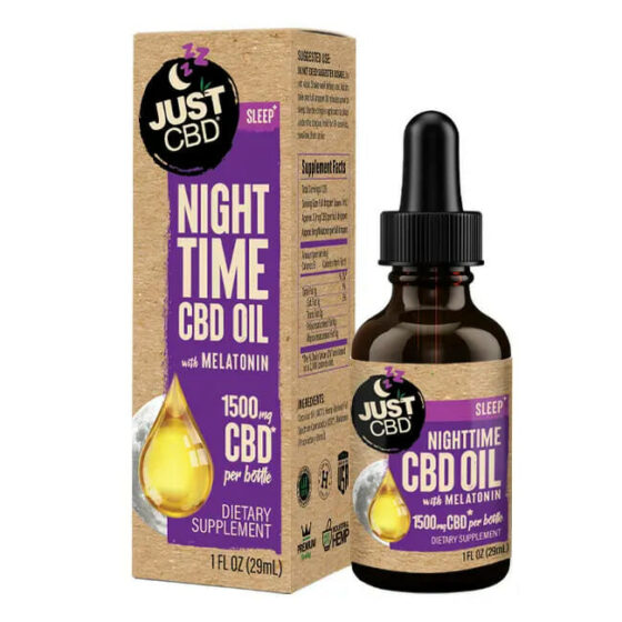 Just CBD Nighttime CBD Oil Tincture with Melatonin 1500mg
