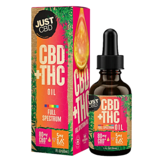 JustCBD CBD + THC Full Spectrum Oil – 1 fl oz